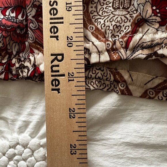 Tommy Hilfiger Women's Boho Floral Off-Shoulder Peasant Blouse Top L - Picture 9 of 10